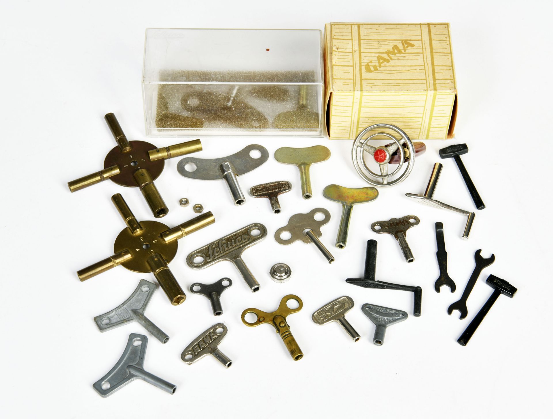 Schuco, u.a. Konvolut Schlüssel und Ersatzteile