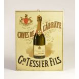 Caves de l'Abbaye, Gve. Tessier Fils, Blechschild