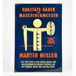 Miller Qualitäts-Sägen, Blechschild