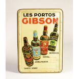 Les Portos Gibson, Blechschild