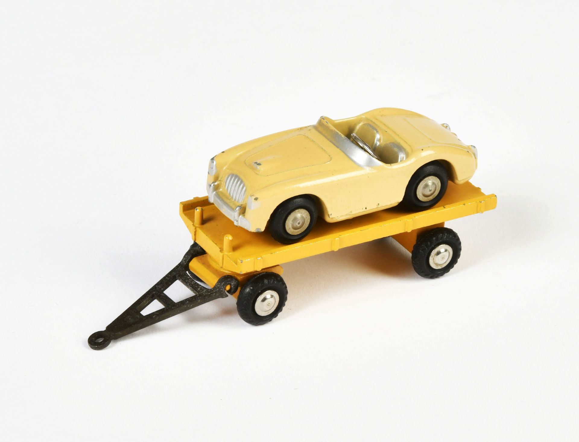 Schuco, Piccolo 709 Austin Healey Six 100 & trailer, W.-Germany, 1:90, diecast, min. paint d.