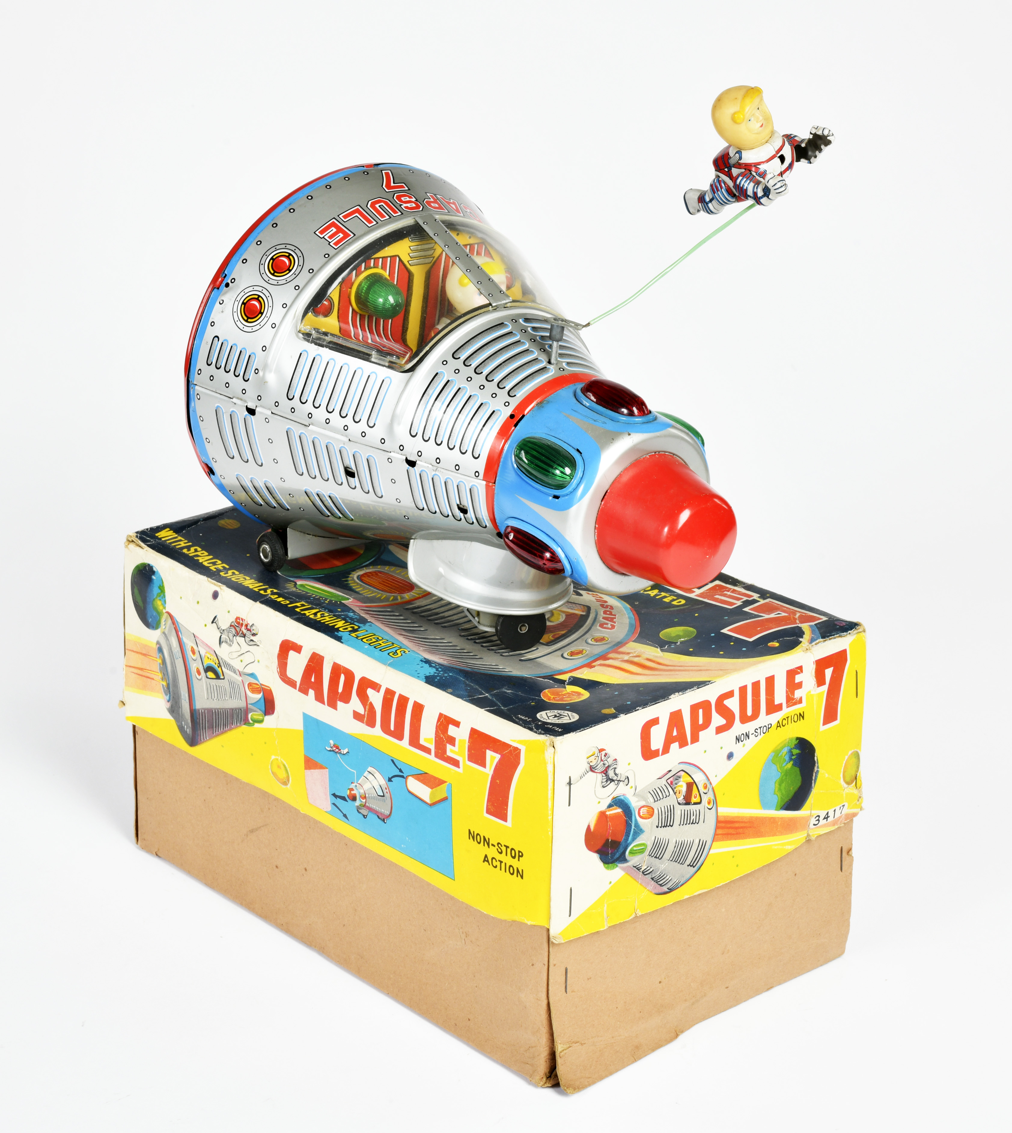 Modern Toys TM, Space Capsule 7, Japan, tin, drive not checked, paint d., box, C 2