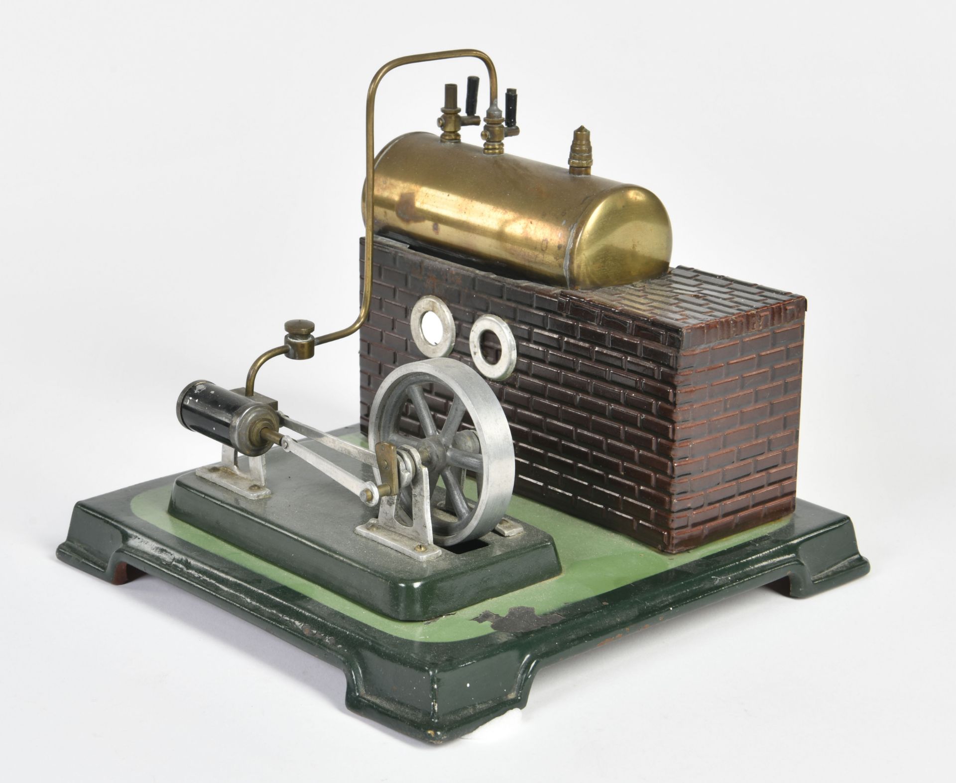 Steam engine, Germany pw, tin, 21x21x17 cm, paint d., C 3