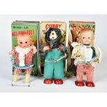 Alps Reading Bear, Alps Reading Boy & TN Nomura Walking Doll