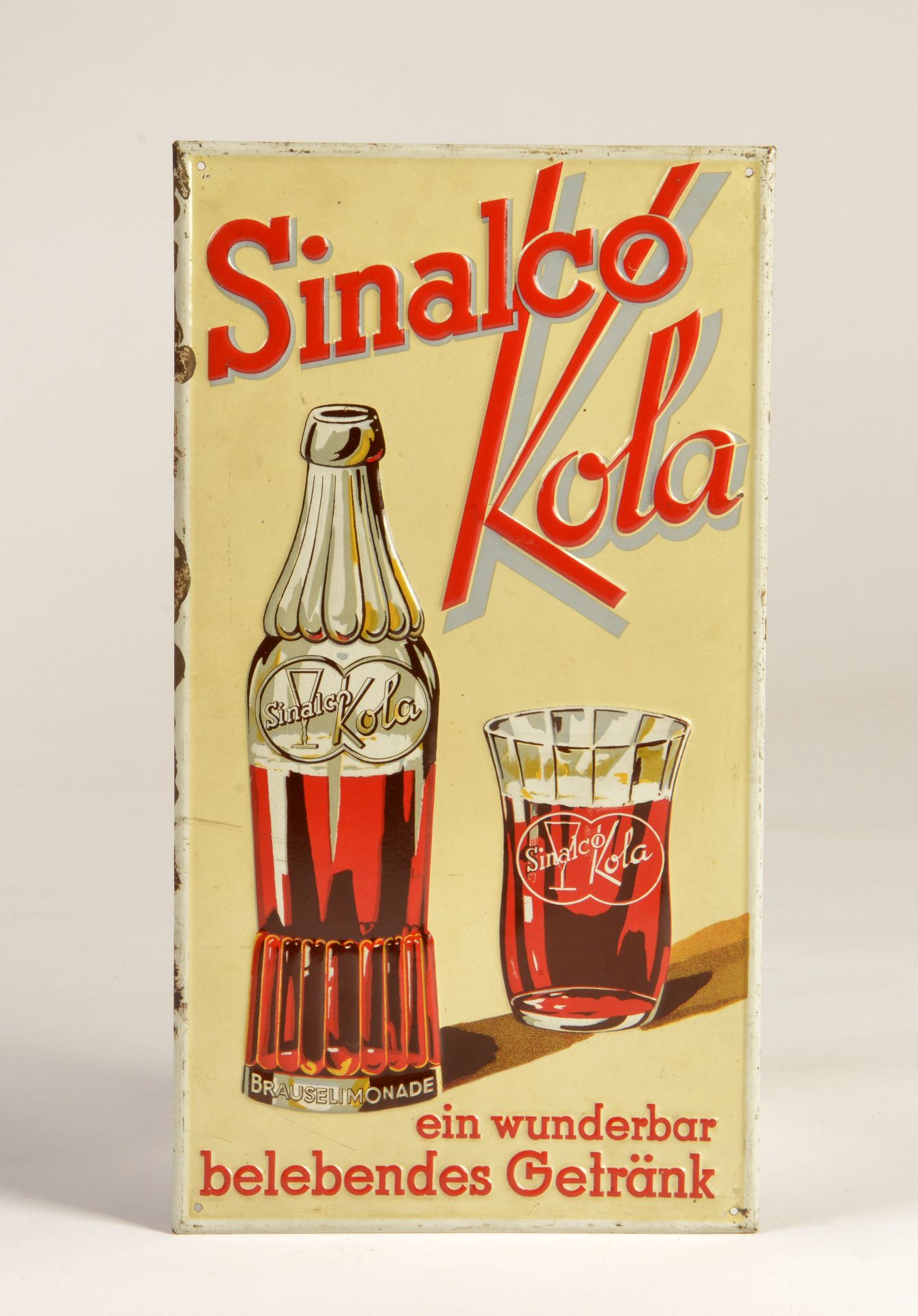 Sinalco Kola, tin sign, 50s, 33x 18 cm, paint d., C 2