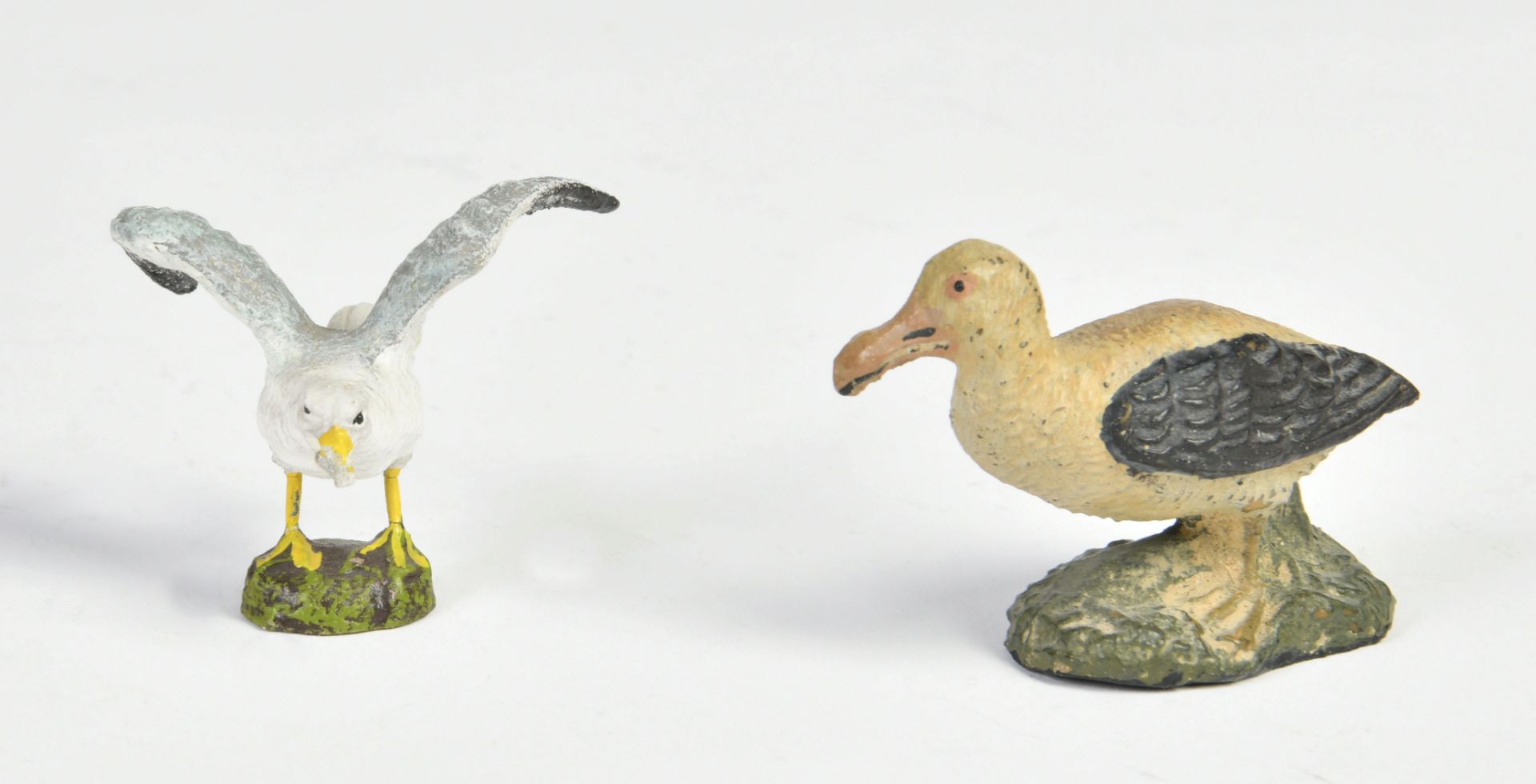 Elastolin, i.a., albatross + seagull, Germany pw, 5-6,5cm, rare