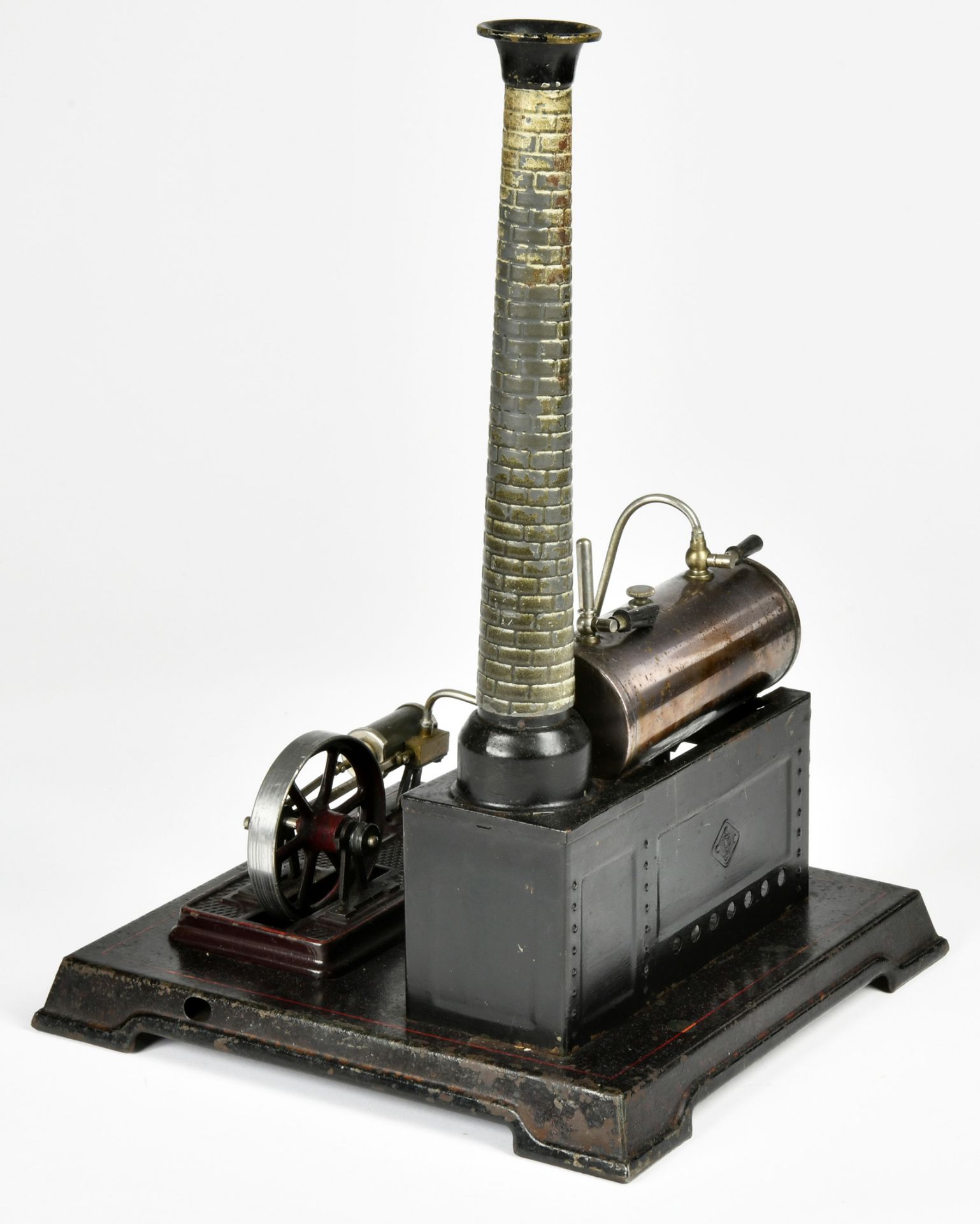 Bing, steam engine No. 10/16/3 from 1923, Germany pw, socle 23 x 24 cm - Image 2 of 2