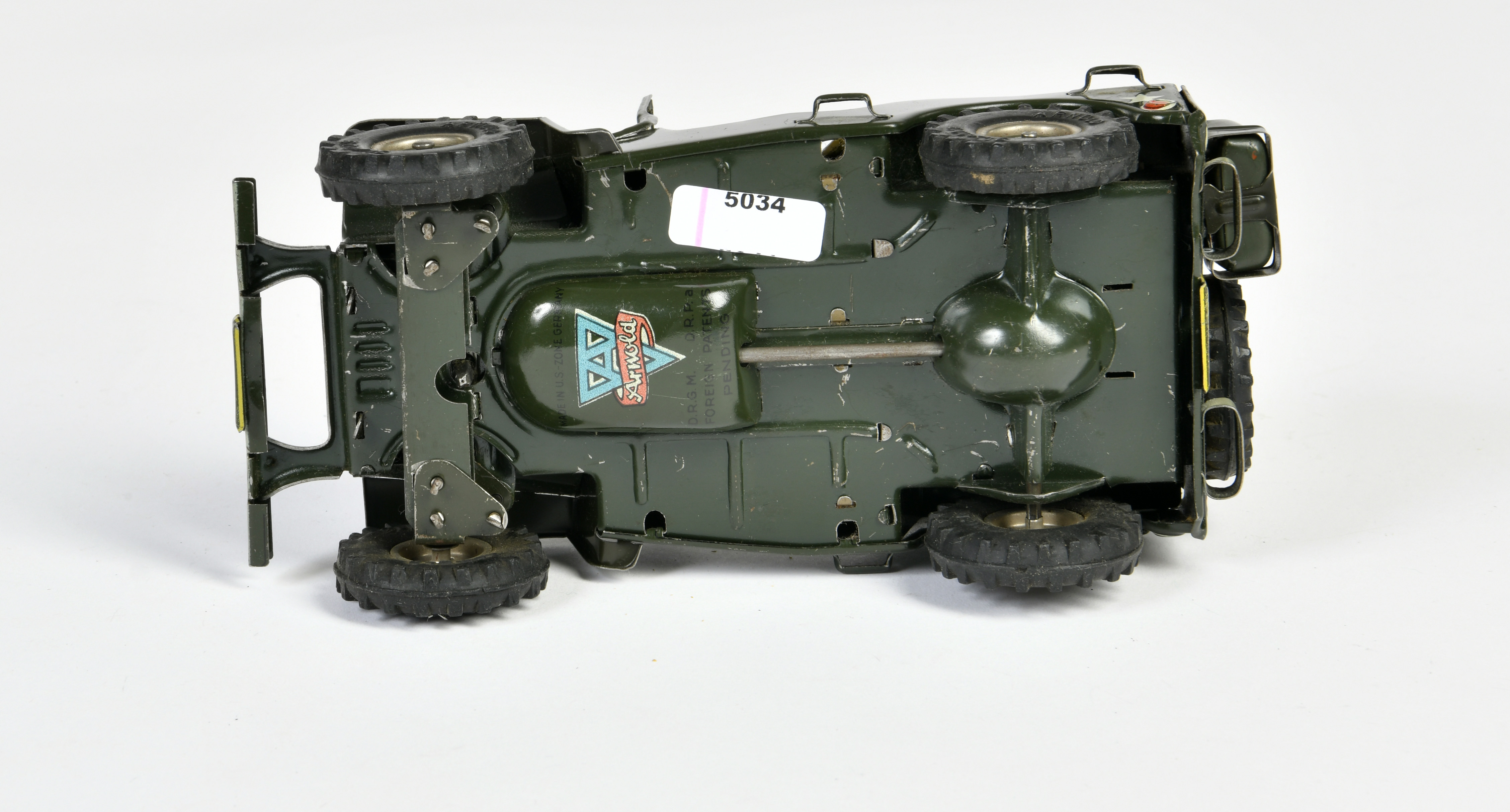 Arnold, Military Police Jeep 2500, US.-Zone Germany,, tin, cw ok, min. paint d., C 2+ - Image 3 of 3