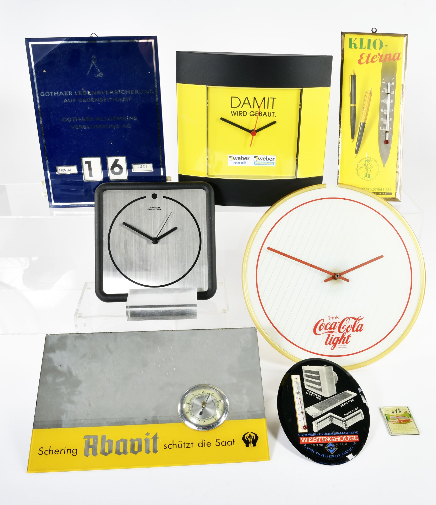 Bundle advertising objects, different manufactures, 24-34 cm, part. traces of age