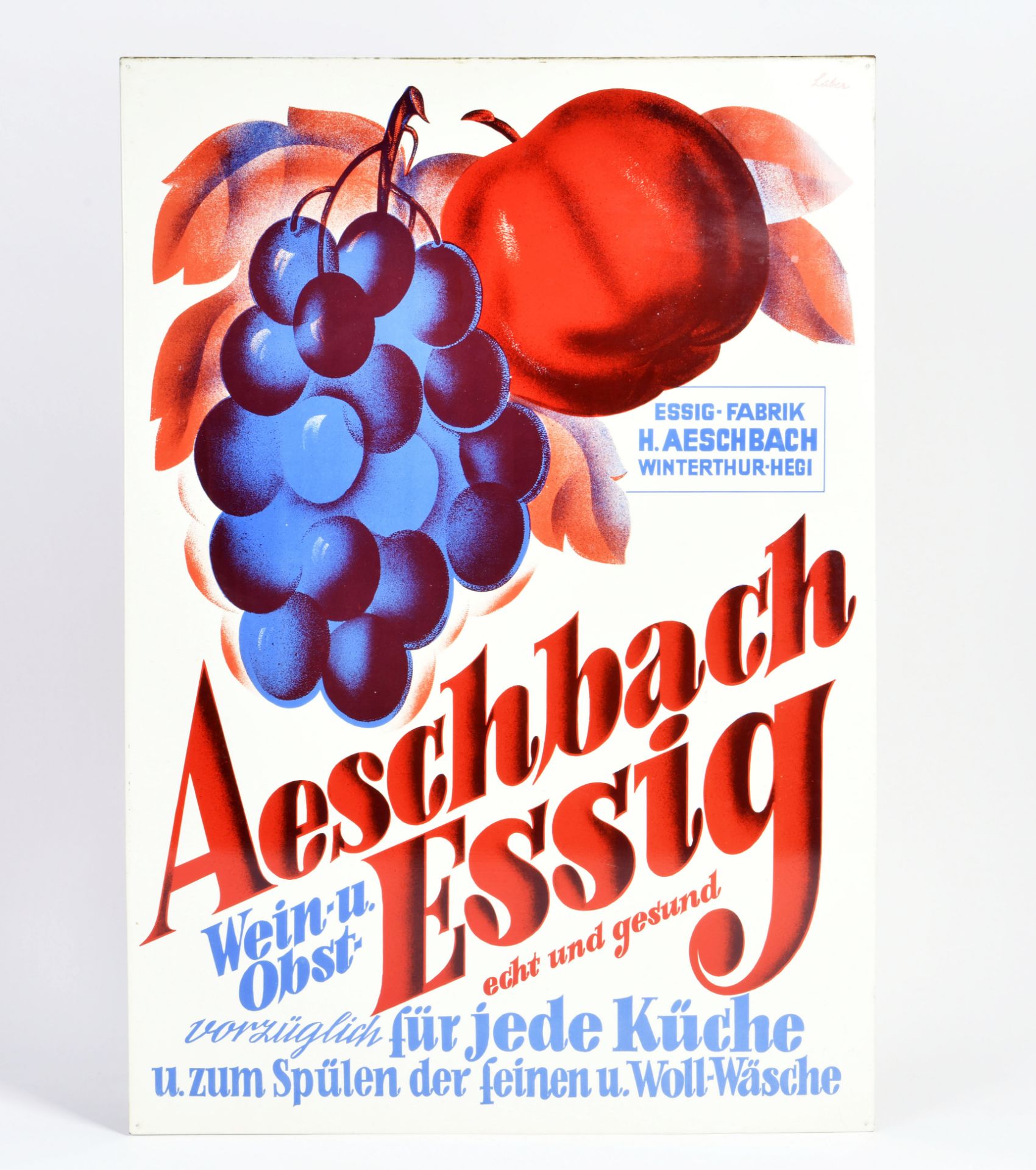 Aeschbach Essig, tin sign, 52x75cm, C 1