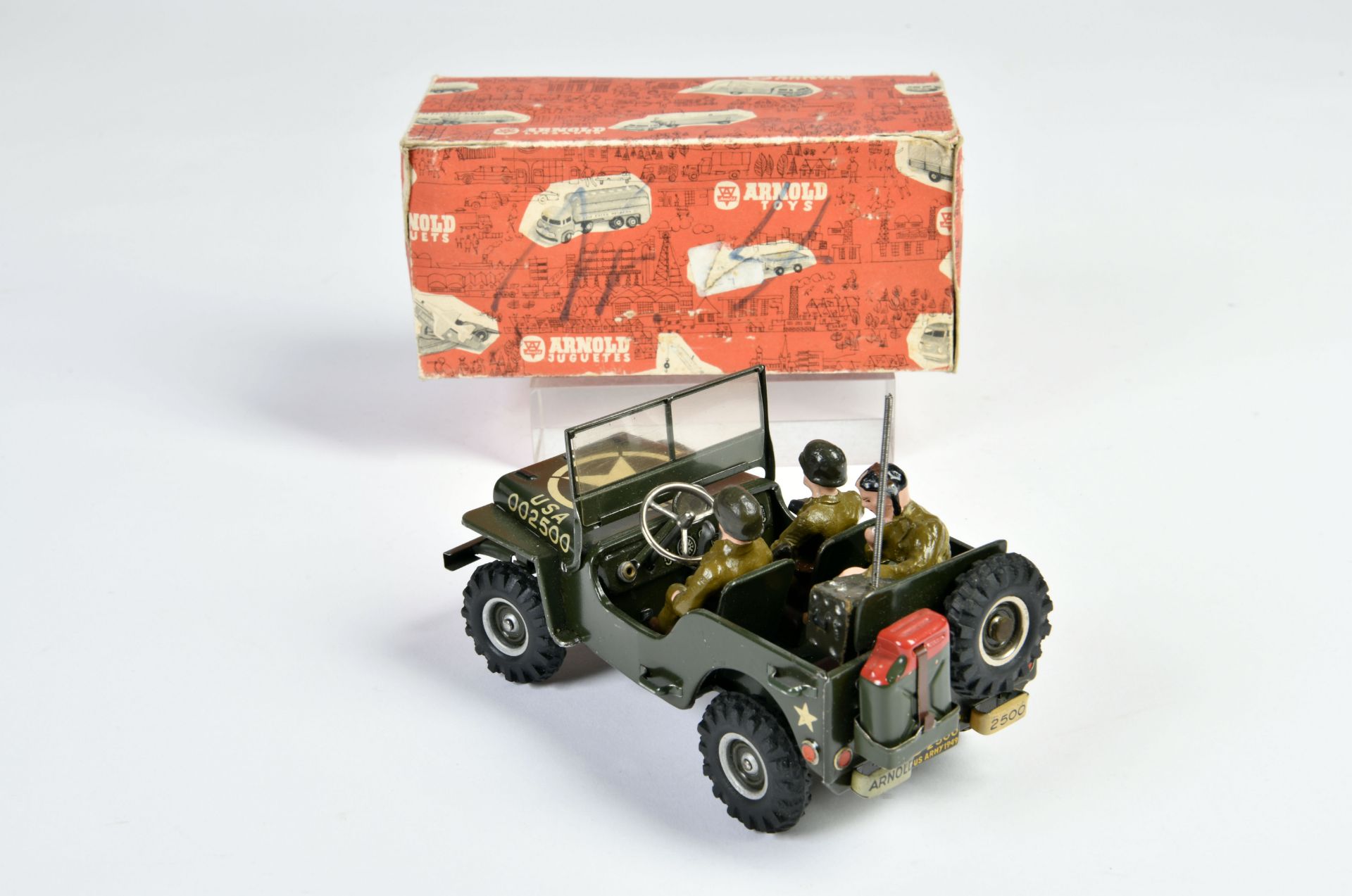 Arnold, Military Police Jeep 2500, W.-Germany, tin, cw ok, box C 2, C 1 - Image 2 of 3