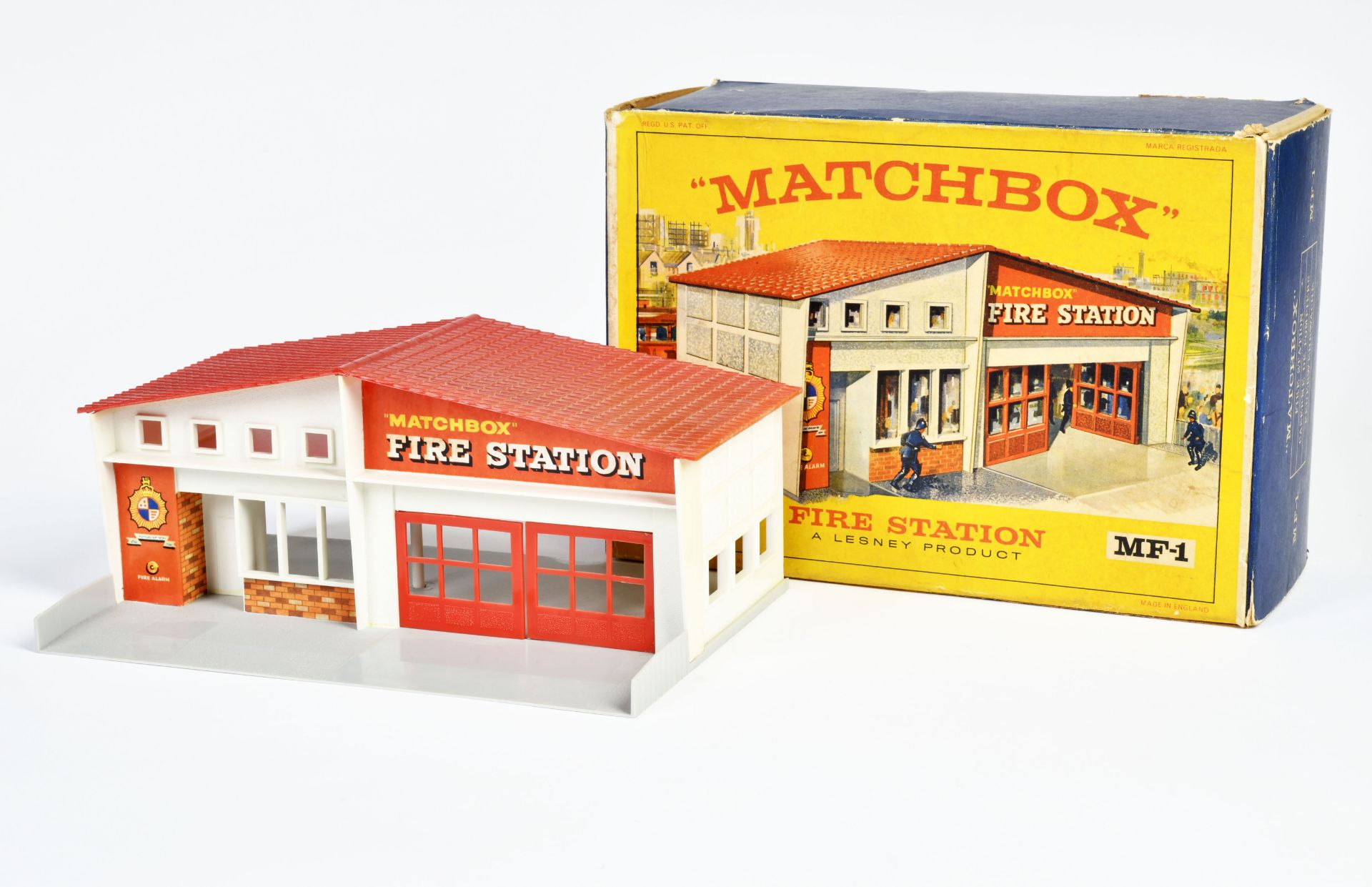 Matchbox MF-1 Fire Station, England, plastic, box, C 1-2