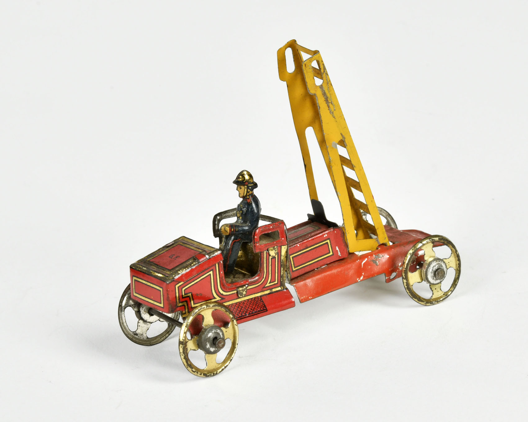 Fischer, Penny Toy fire engine, Germany pw, 11 cm, paint d., C 3 - Image 2 of 3