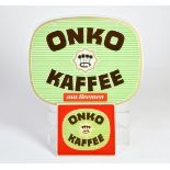 2 Onko Kaffee Glasschilder