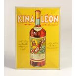 Aperitiv Kina Leon, Blechschild