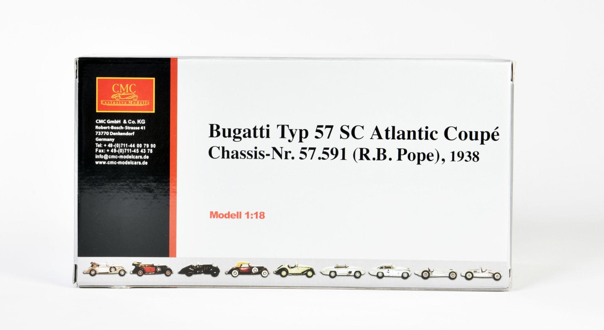 CMC, Bugatti Typ 57 SC Atlantic Coupe, 1938, 1:18, box, C 1