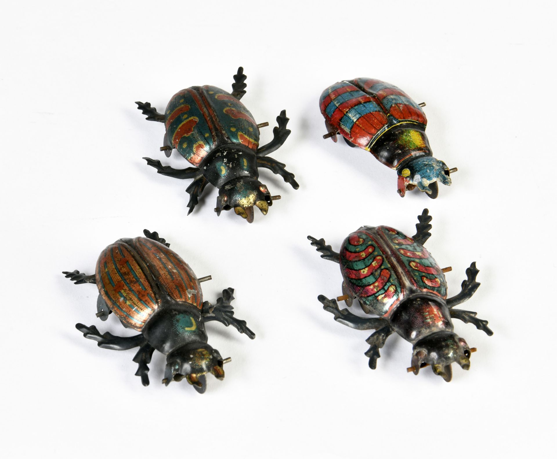 4 Penny Toy beetles, Germany pw, tin, provenance David-Pressland-Collection Christie's 2005, min.