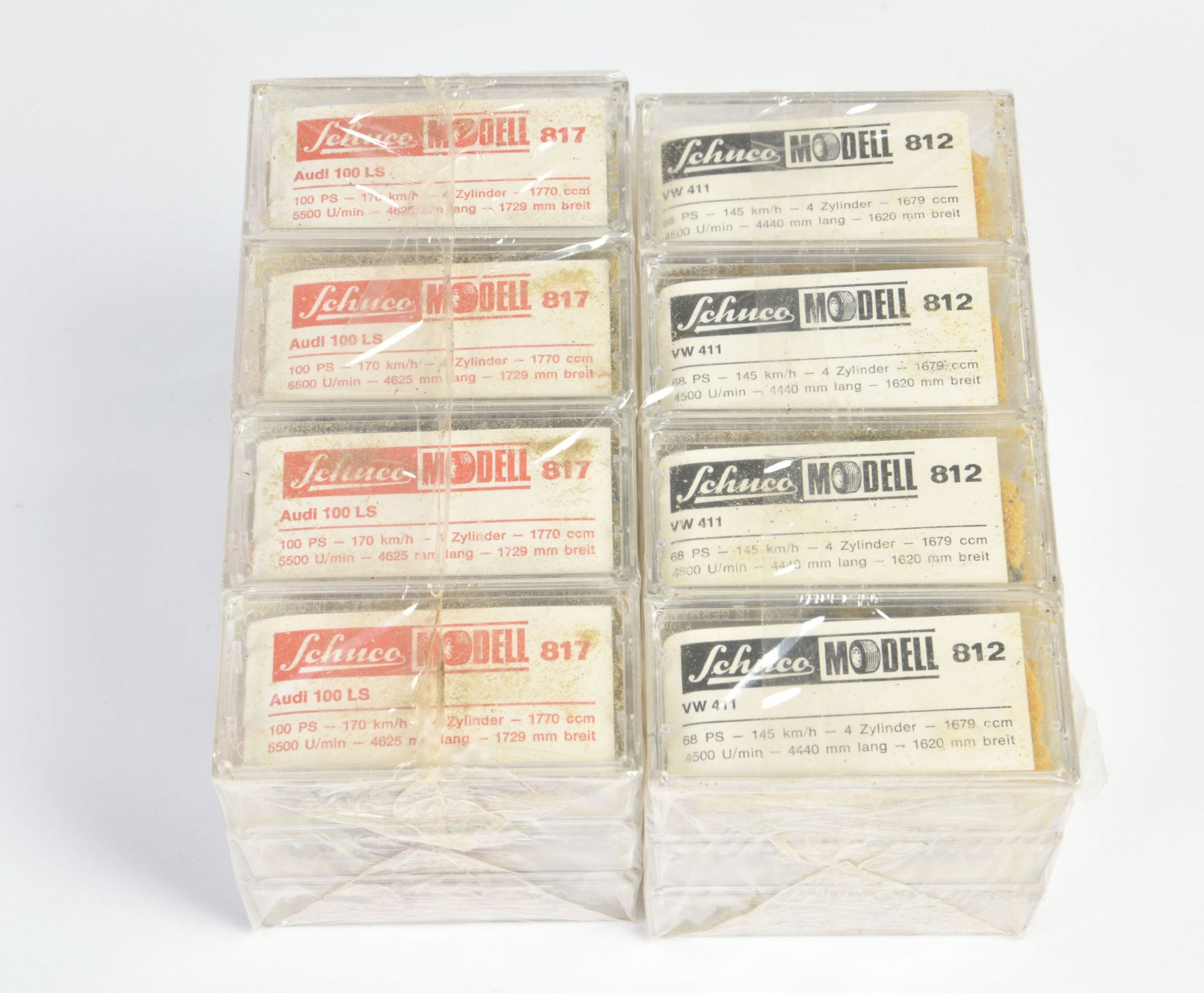 Schuco, 12x VW 411 + 12x Audi 100 LS, 1:66, factory sealed, traces of storage, otherwise C 1 - Image 2 of 2