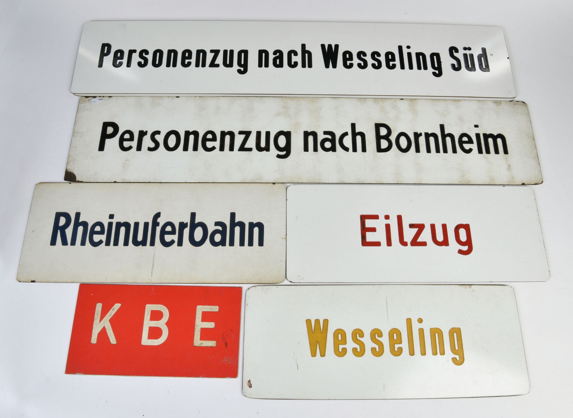 Original Zugbeschilderung "Köln Bonner Eisenbahn"