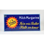 Emailleschild, Visan Milch-Magarine