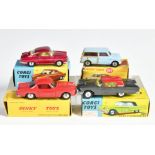 Dinky Toys, Alfa Romeo 24J, Morris 197 & Corgi Toys, Ford Thunderbird 214S, NSU Prinz 316