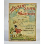 "Wolken"-Seifen und Waschpulver, Blechschild