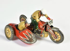 Kellermann, motorcycle "Tourist", 15 cm, Germany, tin, cw ok, min. paint d., C 1-2