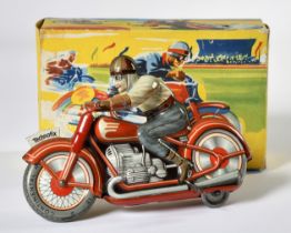 Technofix, motorcycle GE 258, US Z. Germany, 18 cm, tin, cw ok, box C 1-, C 1