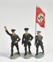 Elastolin, 3 SS men, Germany pw, 7,5 cm, composite, C 1-2