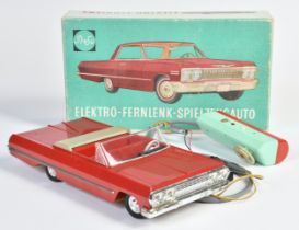 Presu, electrical remote control car, GDR, 30 cm, plastic, paint d., box, C 2