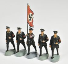 Elastolin, 5 SS men, Germany pw, 7,5 cm, composite, C 1-2