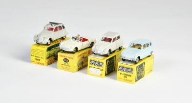 Dinky Toys, 4 cars, 3x Spain, 1x England, 1:43 cm, box C 1/2, C 1/1-