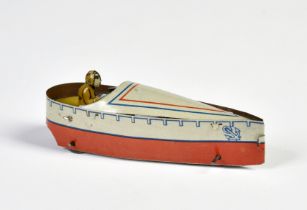 Distler, Penny Toy speed boat, Germany pw, 10 cm, min. paint d., C 2+