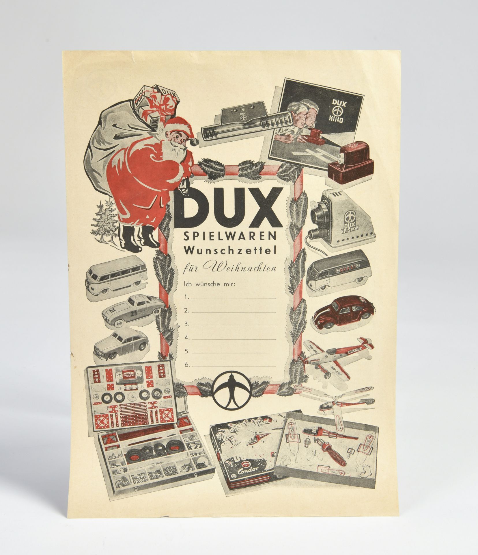 Dux Spielwaren, Christmas wish list, 50s, C 1