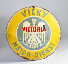 Victoria Vicky Motor-Dienst, Blechschild