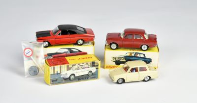 Dinky Toys, Opel Commondore, DAF, Moskvitch, France, 1:43, box C 1-/2-, 1/1-