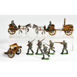 Fischer, Penny Toy military carriages and soldiers, Germany pw, 17 cm, tin, min. paint d., C 1/1-