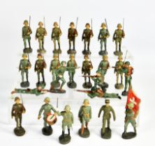 Elastolin, Lineol, bundle Swiss soldiers, Germany pw, 7,5 cm, paint d., mostly C 3