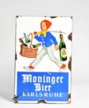 Moninger Bier Karlsruhe, Emailschild