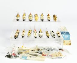 Wiking a.o., bundle model ships and accessories, extensive, diecast, plastic, used to very good