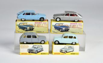 Dinky Toys, 4x Renault, Spain, France, 1:43, diecast, box C 1-/2+, C 1/1-