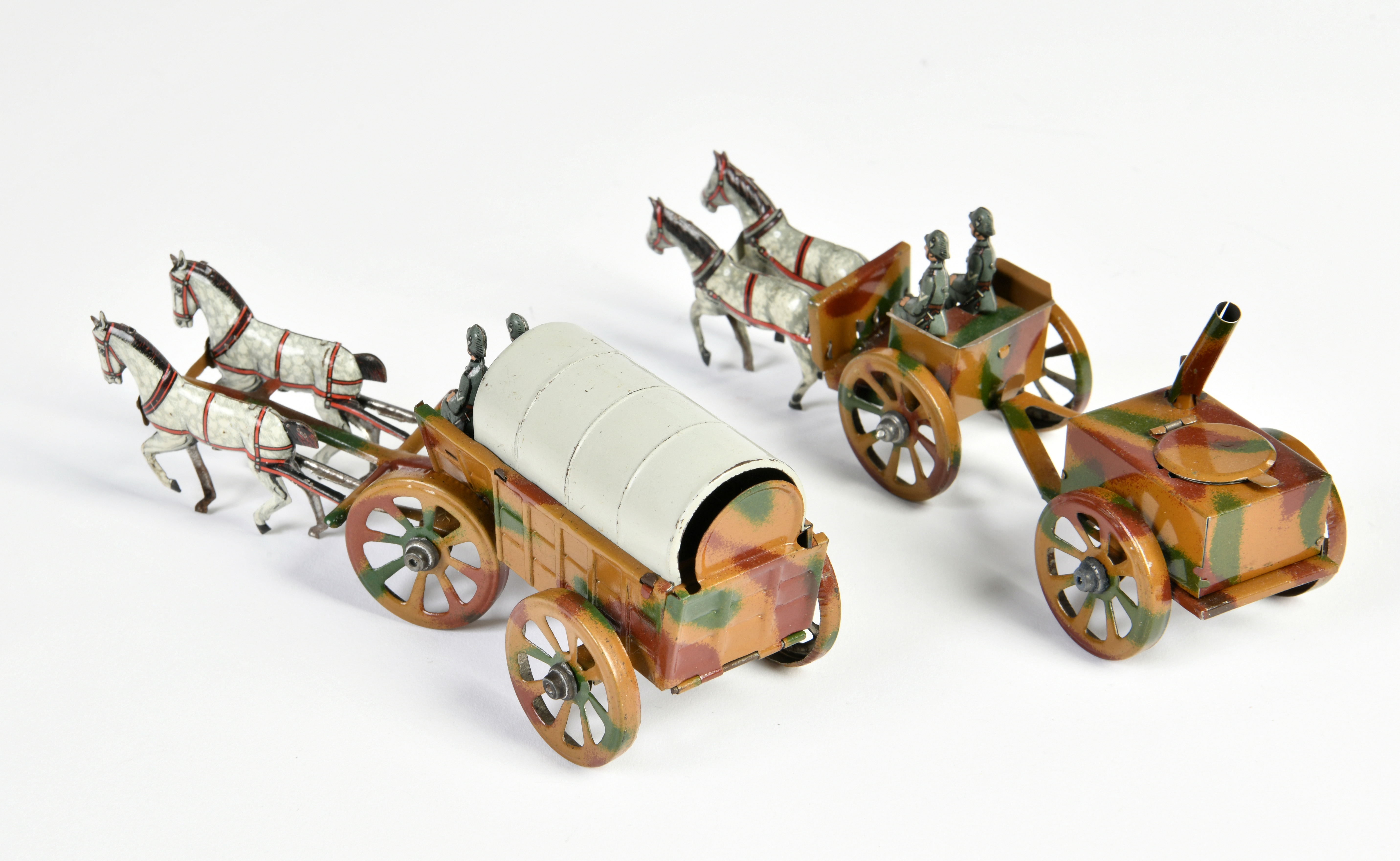 Fischer, Penny Toy military carriage & carriage with field kitchen, Germany pw, 17 cm, tin, min. - Image 2 of 2