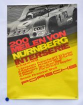 Porsche Werbeplakat "Nürnberg-Interserie 1972"