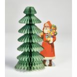 Set up Santa Claus with christmas tree, 29 cm, Germany