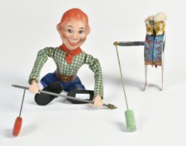 Arnold prototype, 2 pieces: gymnast, 24 cm, a similar "Howdy Doody" has been produced later and