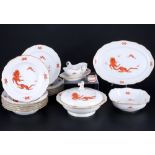 Meissen Roter Ming Drache Speiseservice für 6 Personen 1.Wahl, dinner service for 6 pers. 1st choice