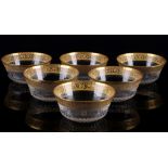 St. Louis Thistle Gold 6 Schalen, finger bowls,