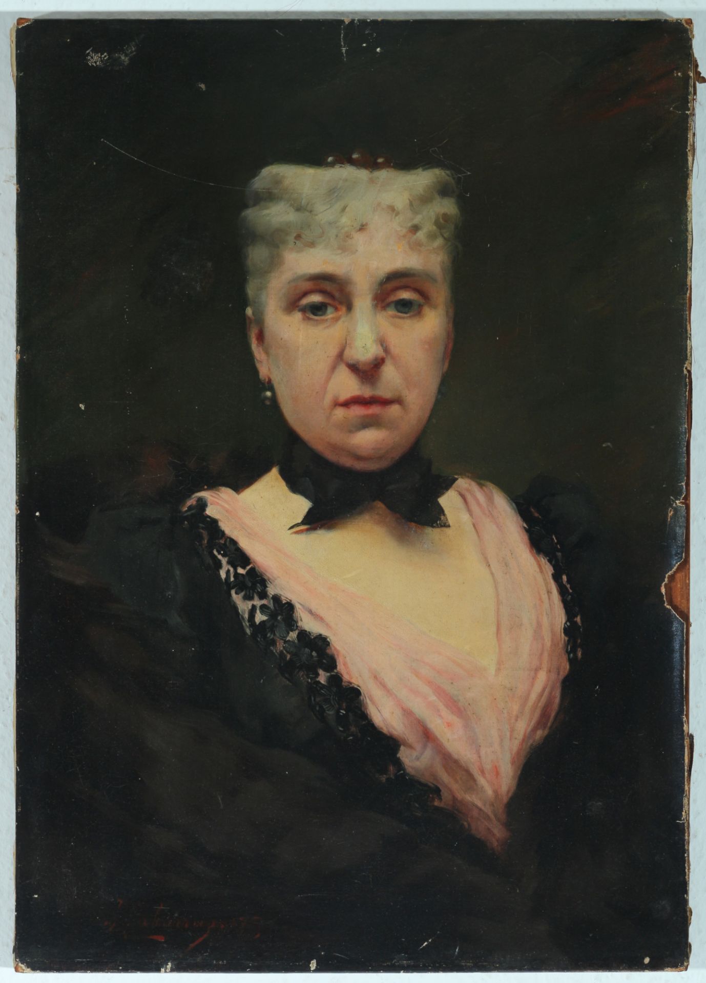 Jenika Cabarrus (1869-1933) portrait of an elderly woman, Damenbildnis, - Image 2 of 5