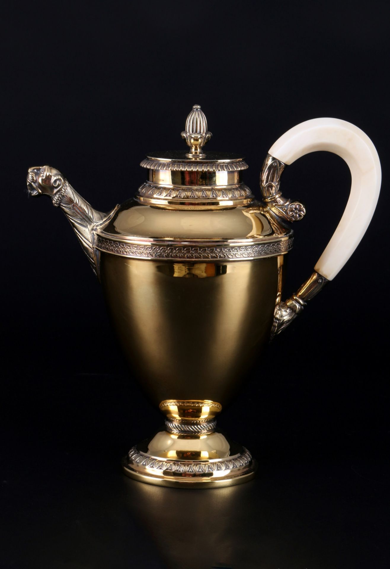 Bruckmann 925 sterling silver 5-piece coffee tea set, gilded, Silber Kaffee- & Teekern, - Image 2 of 7
