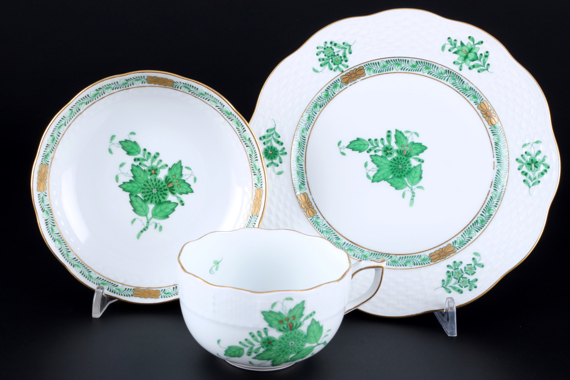 Herend Apponyi Vert tea service for 9 persons, Teeservice für 9 Personen, - Image 2 of 7